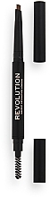 Augenbrauenstift - Makeup Revolution Duo Brow Definer Pencil	 — Bild N2