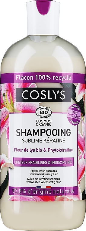 Shampoo für geschwächtes und widerspenstiges Haar mit Phytokeratin & Bio Lilie - Coslys — Bild N3