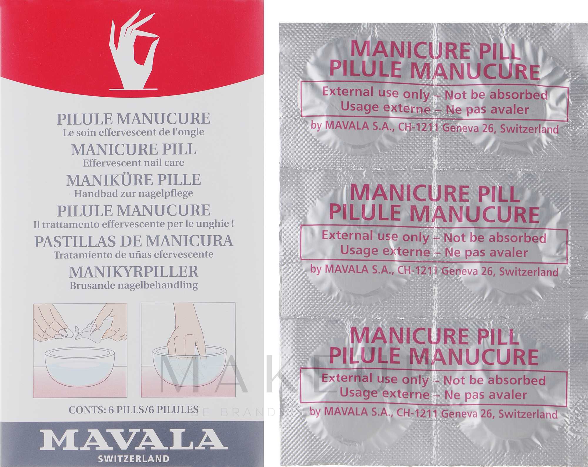 Manikür Pille (Handbad zur Nagelpflege) - Mavala Manicure Pill — Bild 6 St.