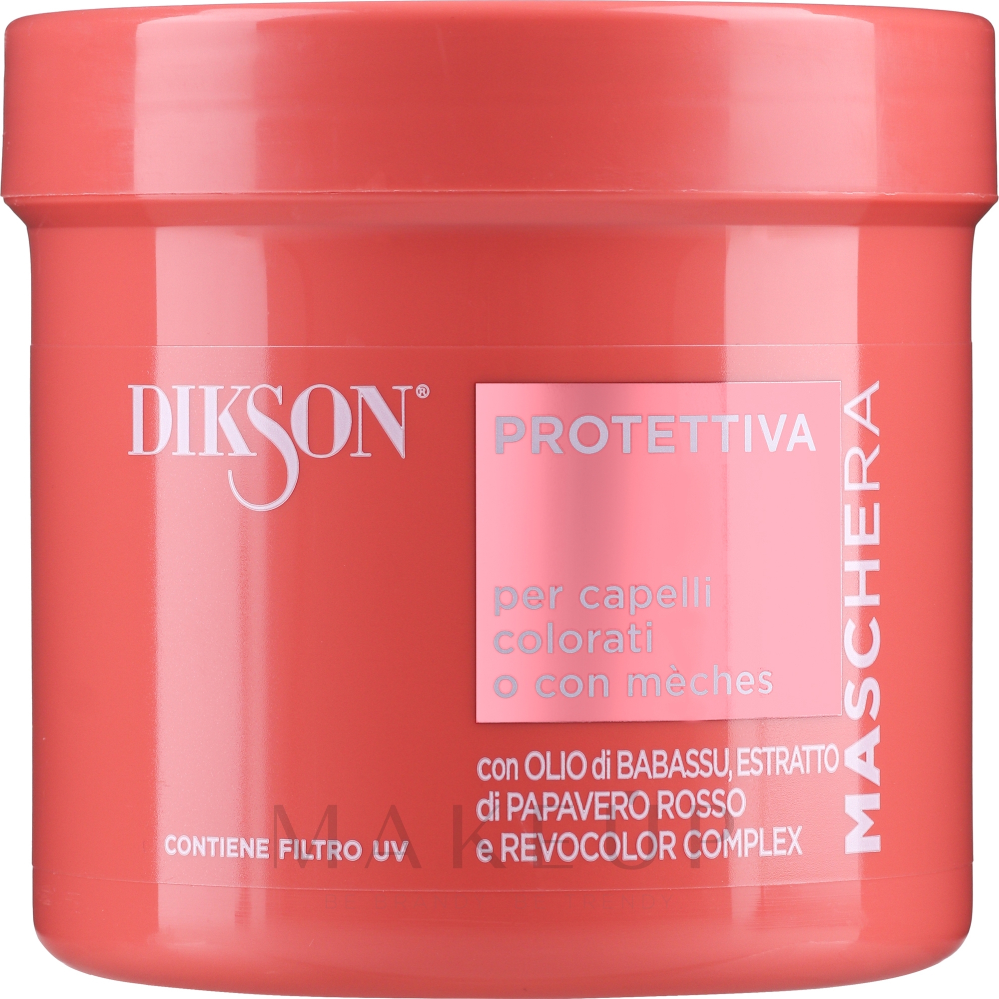 Farbschützende Haarmaske für coloriertes Haar mit Moringaextrakt und Weizenprotein - Dikson Color Protect Mask — Bild 500 ml