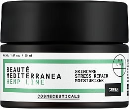 Feuchtigkeitsspendende Gesichtscreme mit Hanf- und Traubenkernöl - Beaute Mediterranea Hemp Line Cream Super Green Moisturizer — Bild N1