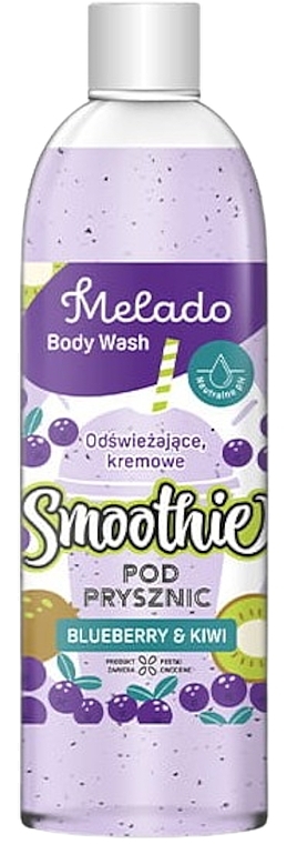 Duschgel-Peeling Blaubeere und Kiwi - Natigo Melado Body Wash Blueberry And Kiwi — Bild N1