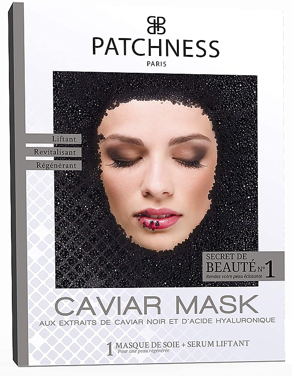 Revitalisierende Tuchmaske für das Gesicht mit Extrakt aus schwarzem Kaviar - Patchness Caviar Mask — Bild N1