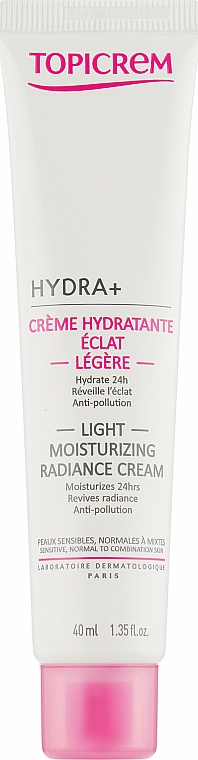 Leichte Feuchtigkeitspflege für strahlende Haut - Topicrem Hydra + Light Moisturizing Radiance Cream — Bild N1