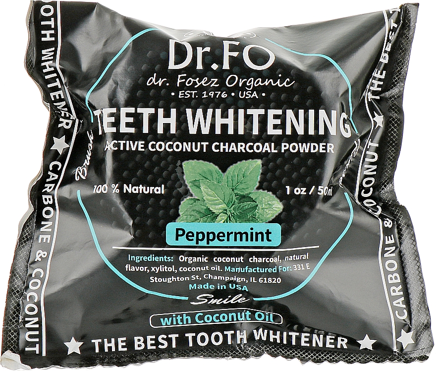Schwarzes Zahnpulver mit Kokos - Dr.Fosez Teeth Whitening — Bild N1