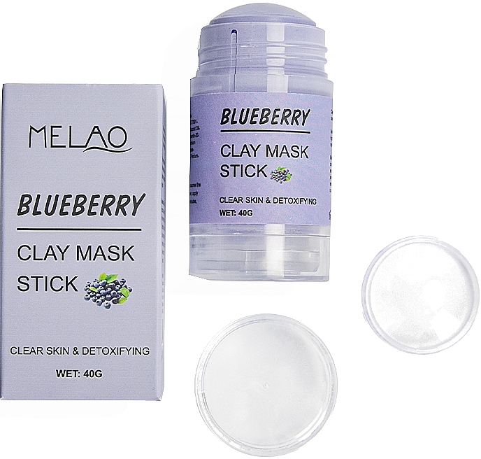 Reinigende und entgiftende Gesichtsmaske in Stick mit Blaubeere - Melao Blueberry Clay Mask Stick — Bild N2