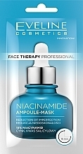 Gesichtsampullen-Maske mit Niacinamid  - Eveline Cosmetics Face Therapy Professional Niacinamide Ampoule Mask — Bild N1