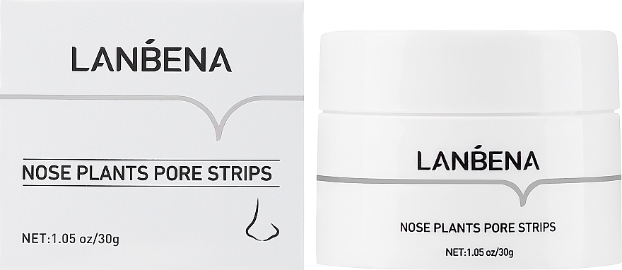 Lanbena Nose Plants Pore Strips - Reinigende Nasenmaske gegen Mitesser mit Hyaluronsäure und Aloe-Extrakt — Bild N2