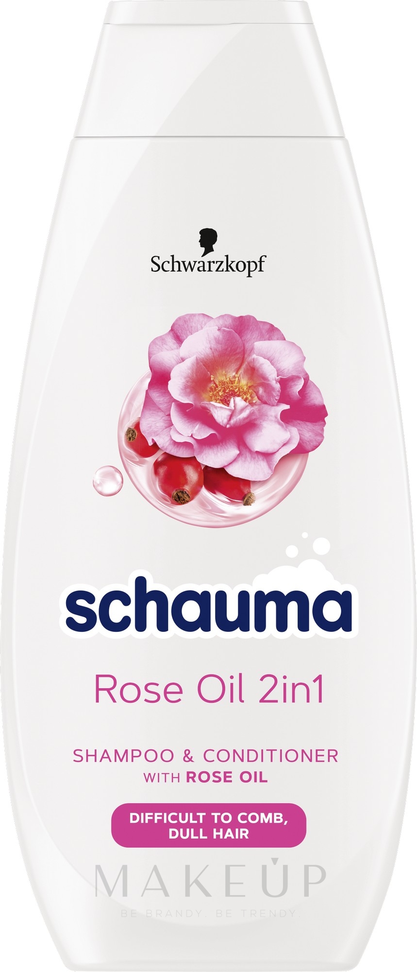 2in1 Shampoo-Conditioner mit Rosenöl - Schwarzkopf Schauma Silk Comb Shampoo&Conditioner Rose Oil — Bild 400 ml