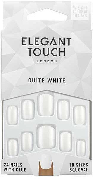 Falsche Fingernägel - Elegant Touch Quite White False Nails — Bild N1