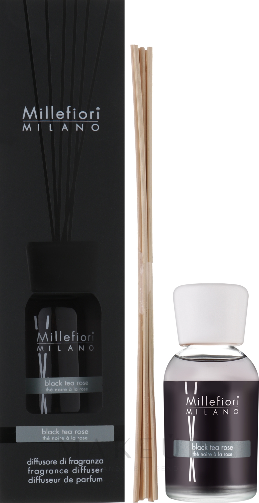 Raumerfrischer - Millefiori Milano Black Tea Rose Fragrance Diffuser — Bild 100 ml