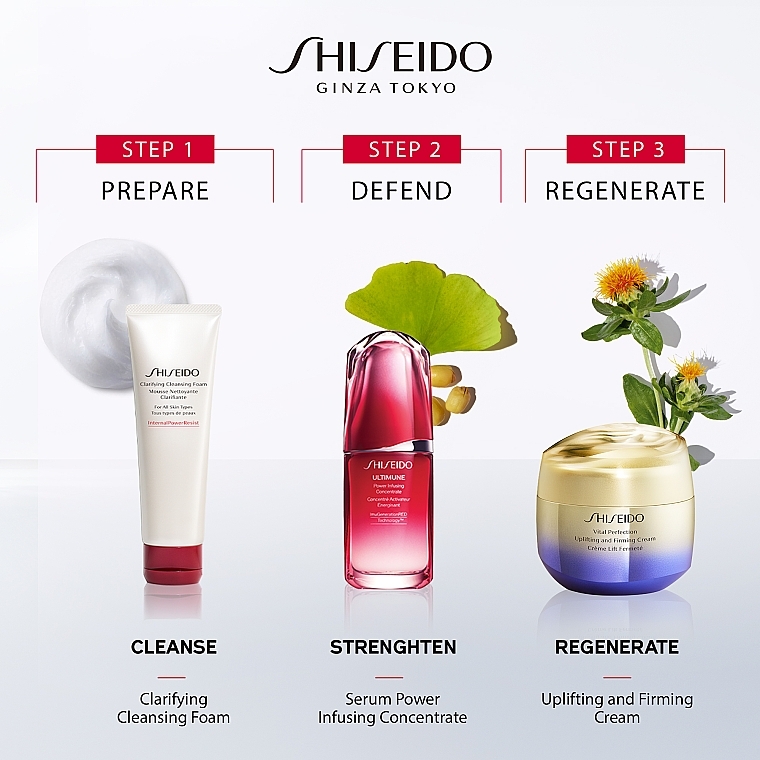Gesichtspflegeset - Shiseido Vital Perfection Holiday Kit (Gesichtscreme 50ml + Reinigungsschaum 15ml + Gesichtslotion 30ml + Gesichtskonzentrat 10ml) — Bild N5