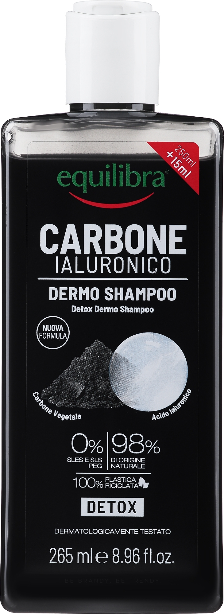 Shampoo mit Aktivkohle - Equilibra Active Charcoal Detox Shampoo — Bild 265 ml