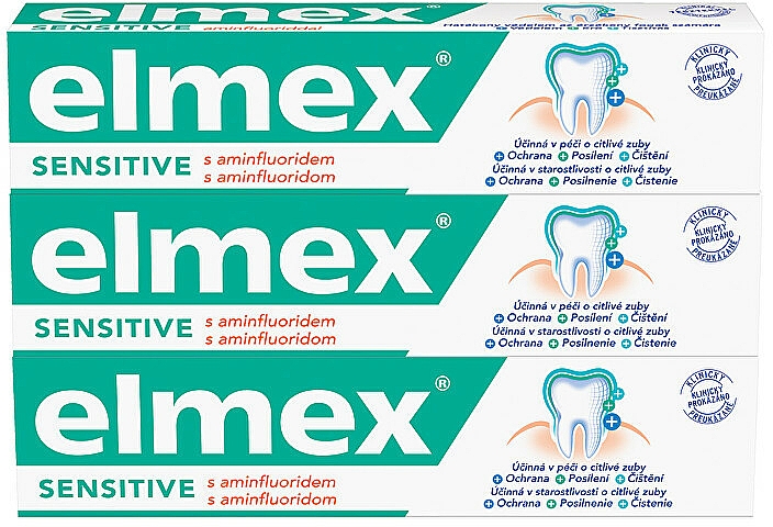 Zahnpasta Duo-Pack - Elmex Sensitive Toothpaste (Zahnpasta 3x75ml) — Bild N1