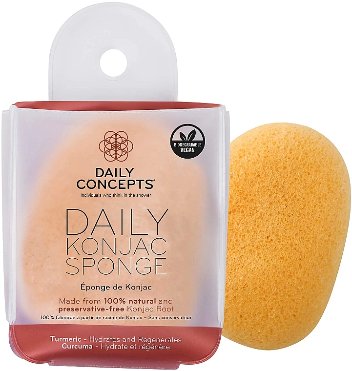 Konjak-Gesichtsschwamm mit Kurkuma - Daily Concepts Daily Konjac Sponge Turmeric — Bild N2