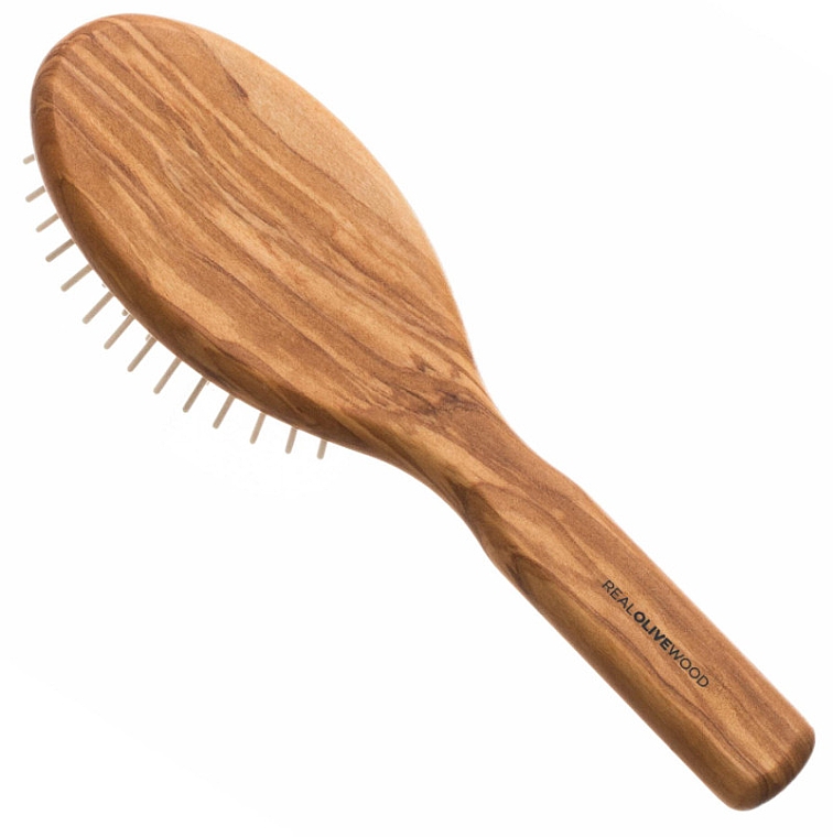 Antistatische Haarbürste aus Olivenholz - Hydrea London Olive Wood Anti-Static Hair Brush — Bild N2