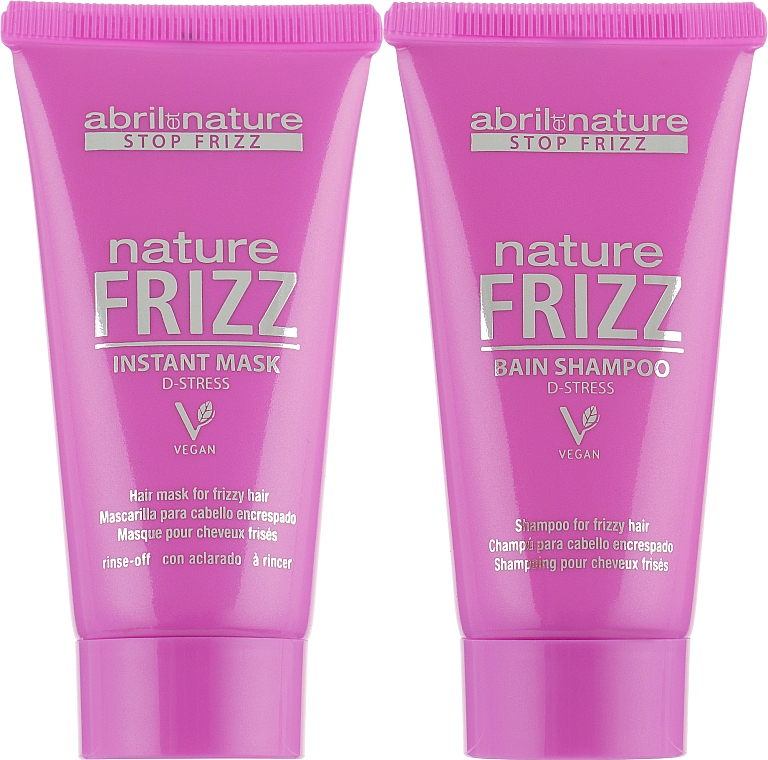 Haarpflegeset Stop Frizz - Abril et Nature Nature Frizz (Haarshampoo 30ml + Haarmaske 30ml) — Bild N2