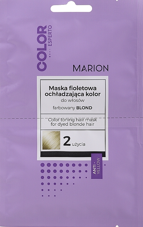 Tönungsmaske für gefärbtes blondes Haar - Marion Color Esperto Color Toning Hair Mask For Dyed Blonde Hair (Probe)  — Bild N1