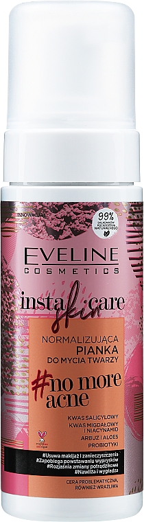 Gesichtsreinigungsschaum - Eveline Cosmetics Insta Skin Care #No More Acne — Bild N2