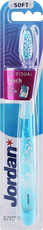 Zahnbürste weich hellblau mit Quallen - Jordan Individual Reach Soft  — Bild N1