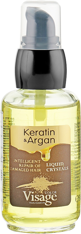 Flüssige Haarkristalle mit Keratin und Arganöl - Visage Keratin & Argan Liquid Crystals — Bild N1