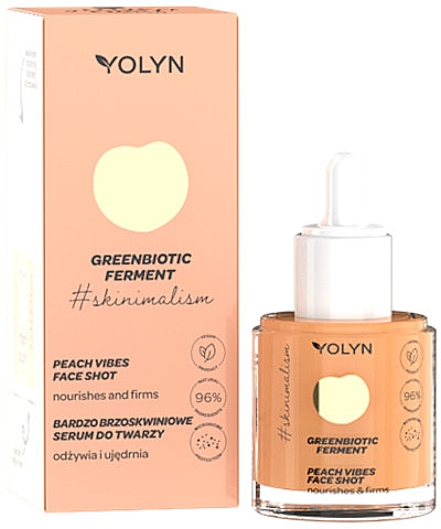 Pflegendes Serum für das Gesicht mit Pfirsich - Yolyn Peach Vibes Face Shot — Bild N1