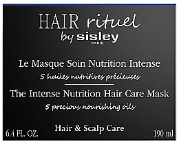 Intensiv pflegende Haarmaske - Sisley Hair Rituel The Intense Nutrition Hair Care Mask — Bild N2