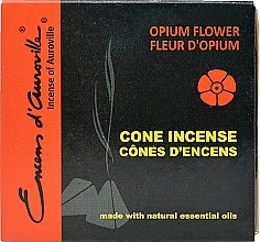 Räucherkegel Opiumblume  - Maroma Encens d'Auroville Cone Incense Opium Flower — Bild N1