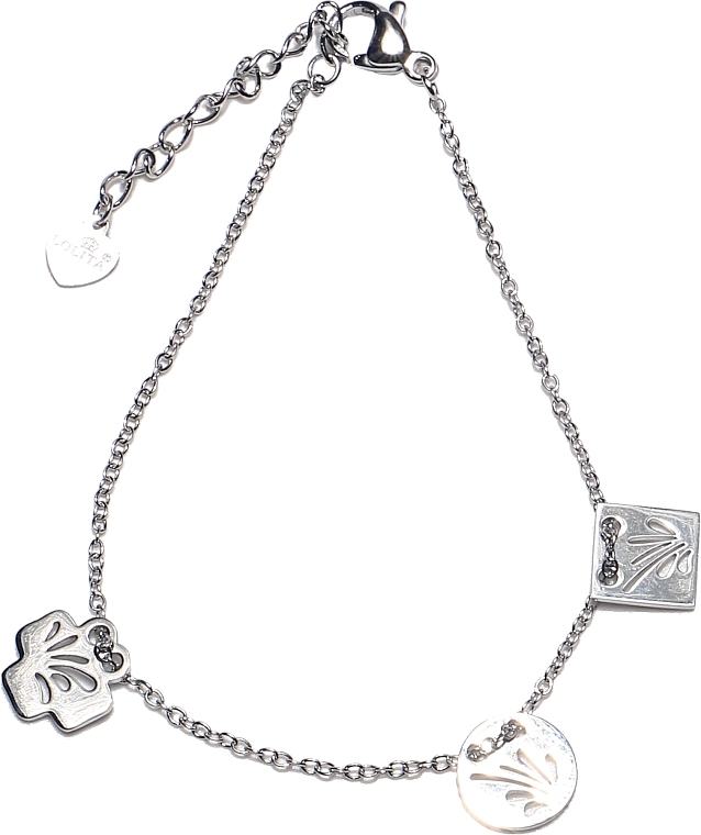 Armband für Frauen Quadrat Kreis und Kreuz silbern - Lolita Accessories — Bild N1