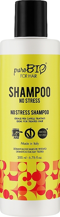 Shampoo für strapaziertes Haar - puroBIO Cosmetics For Hair No Stress Shampoo — Bild N1