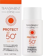 Sonnenschutzemulsion für das Gesicht - Transparent Clinic Protect SPF50+  — Bild N2