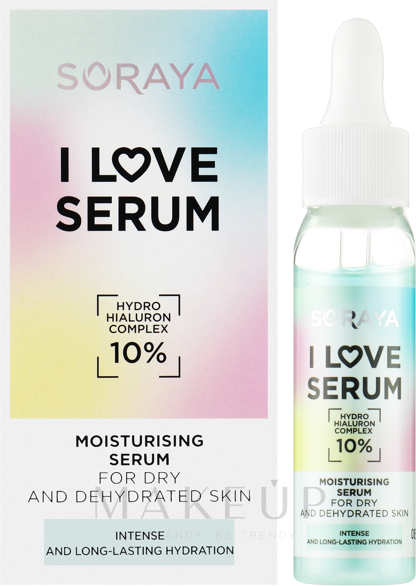 Intensiv feuchtigkeitsspendendes Gesichtsserum für trockene und dehydrierte Haut mit Hyaluronsäure - Soraya I Love Serum — Bild 30 ml