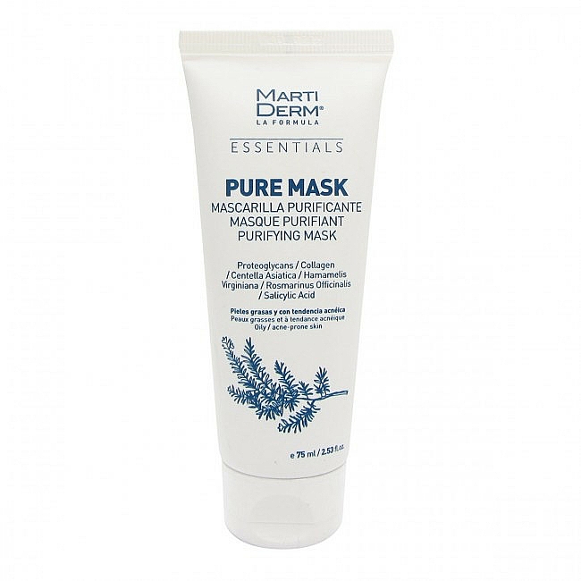 Reinigende Gesichtsmaske für fettige und zu Akne neigende Haut - MartiDerm Essentials Pure-Mask — Bild N1