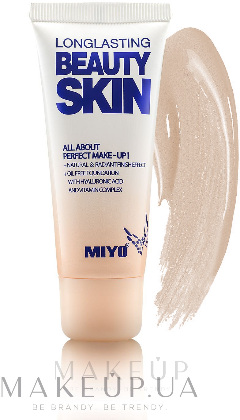 Langanhaltende Foundation mit Hyaluronsäure und Vitaminkomplex - Miyo Beauty Skin Longlasting — Bild 00 - Dune