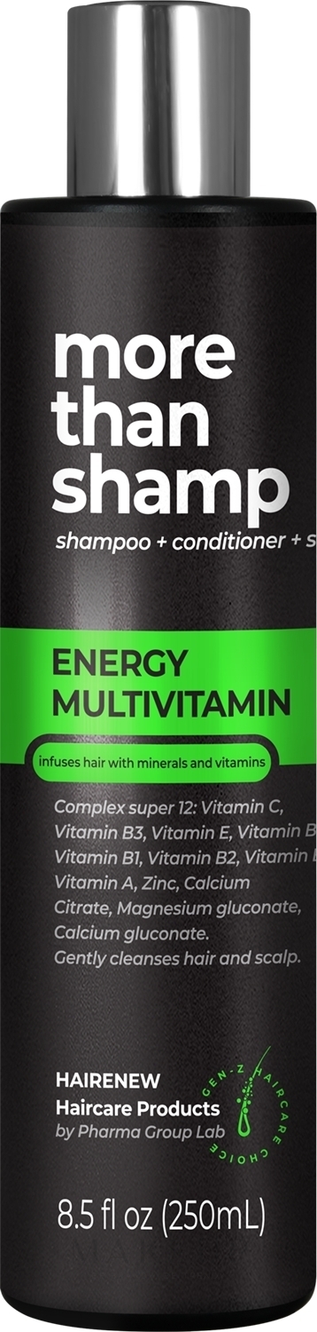Haarshampoo Vitaminisierung der Haare für 30 Tage - Hairenew Energy Multivitamin Shampoo — Bild 250 ml