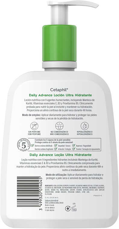 Feuchtigkeitsspendende Lotion für trockene Haut - Cetaphil Daily Advance Lotion — Bild N2