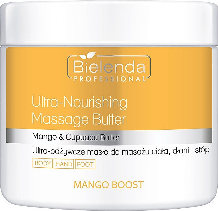 Bielenda Professional Mango Boost Ultra-Nourishing Massage Butter  - Ultra-pflegende Massagebutter für Körper, Hände und Füße  — Bild N1