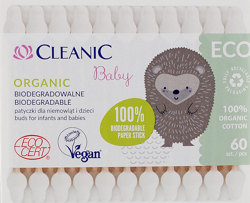 Wattestäbchen für Kinder 60 St. - Cleanic Baby Eco — Bild N1