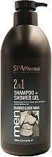 Düfte, Parfümerie und Kosmetik 2in1 Shampoo und Duschgel - Spa Pharma Men Shampoo & Body Wash 2in1 Energizing 