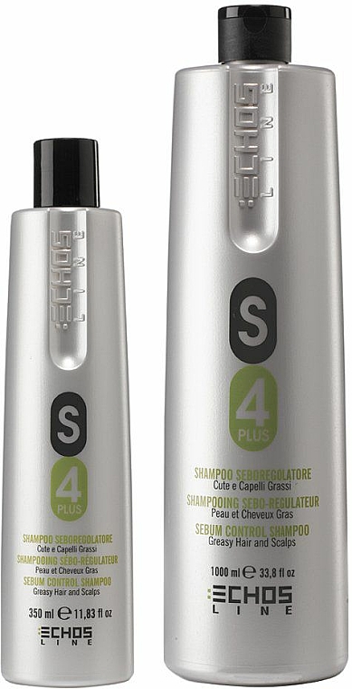 Shampoo für fettige Kopfhaut und Haar - Echosline S4 Plus Sebum Control Shampoo — Foto N1