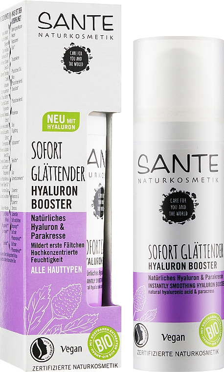 Anti-Falten-Gesichts-Booster mit Hyaluronsäure und Akmella - Sante Instant Smooth Hyaluron Booster — Bild N2