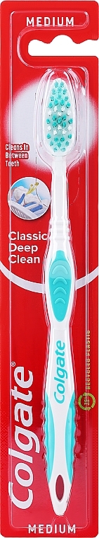 Zahnbürste mittel türkis - Colgate Classic Deep Clean — Bild N1