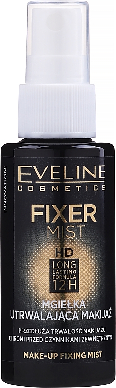 Eveline Cosmetics Make-Up Fixing Mist HD Long Lasting Formula 12H - Make-up Fixierspray mit Dauerwirkung