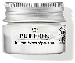 Düfte, Parfümerie und Kosmetik Regenerierender und schützender Lippenbalsam mit Reiswachs und Kokosöl - Pur Eden Repairing Lip Balm