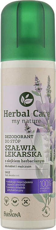 Fuß-Deospray mit Salbei - Farmona Herbal Care Dezodorant — Bild N1