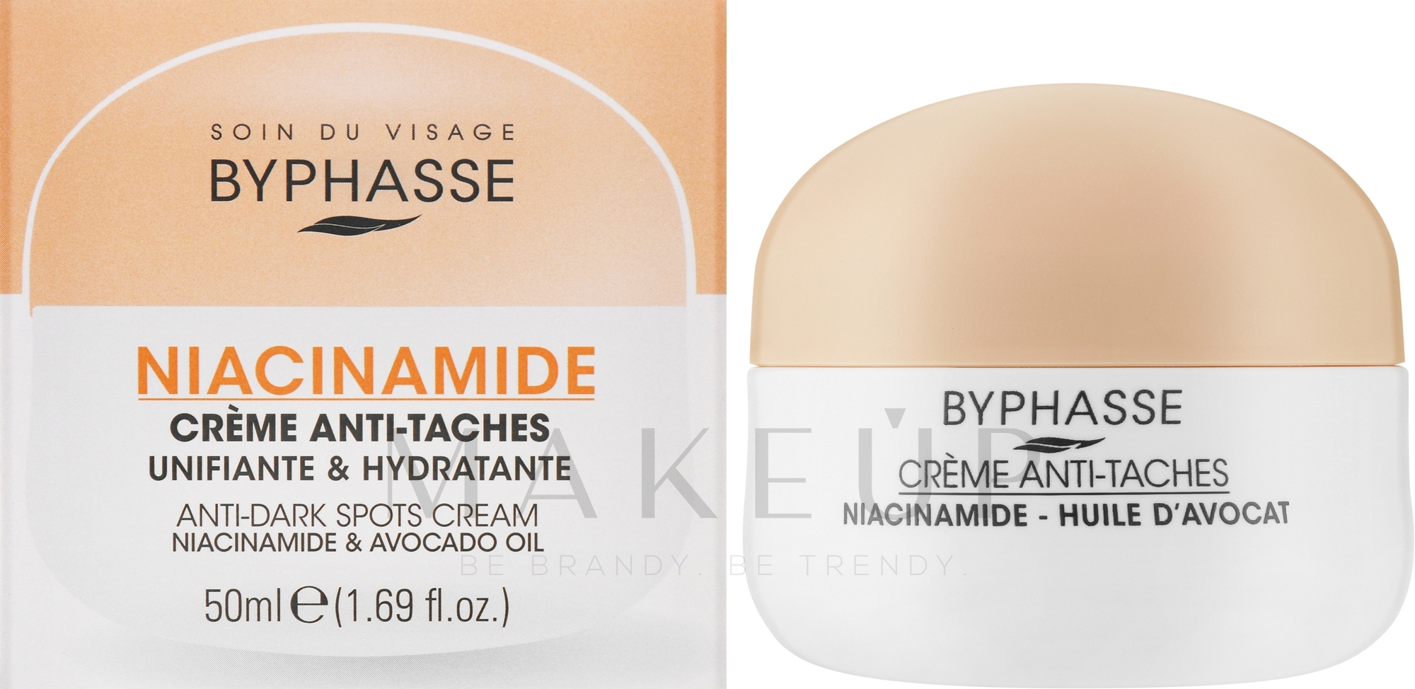 Gesichtscreme gegen Pigmentflecken - Byphasse Niacinamide Unifying And Moisturizing Anti-Dark Spots Cream — Bild 50 ml