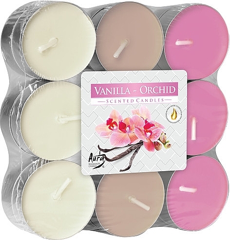 Teekerzen Vanille und Orchidee 18 St. - Bispol Chocolate Orange Scented Candles — Bild N1