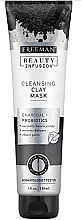 Düfte, Parfümerie und Kosmetik Klärende Gesichtsmaske mit Aktivkohle und Probiotika - Freeman Beauty Infusion Cleansing Clay Mask Charcoal & Probiotics