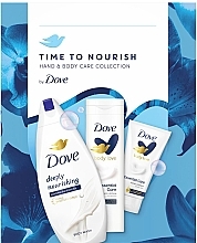 Düfte, Parfümerie und Kosmetik Körperpflegeset - Dove Time To Nourish (Duschgel 250ml + Körperlotion 250ml + Handcreme 75ml)