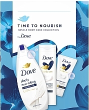 Körperpflegeset - Dove Time To Nourish (Duschgel 250ml + Körperlotion 250ml + Handcreme 75ml) — Bild N1